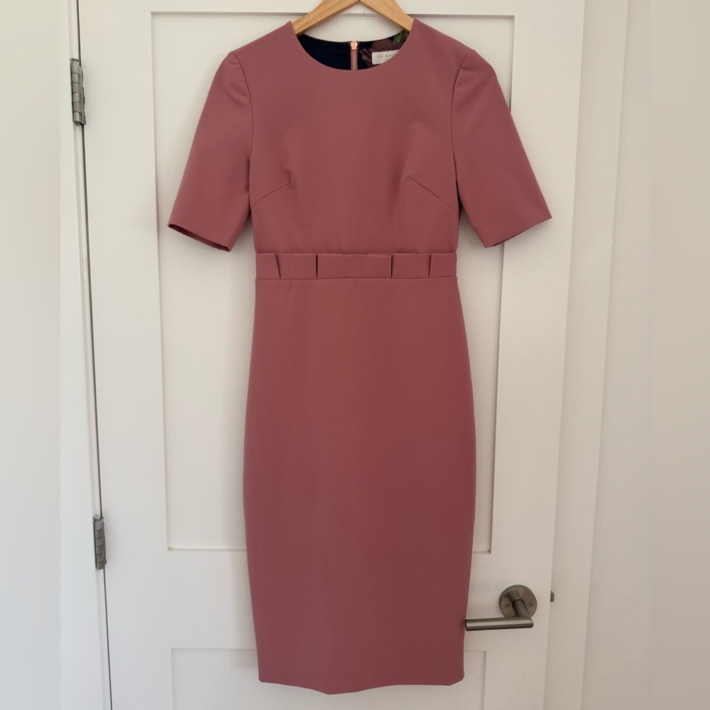 Ted Baker Maggid Ruffle Waist Pencil Midi Dress